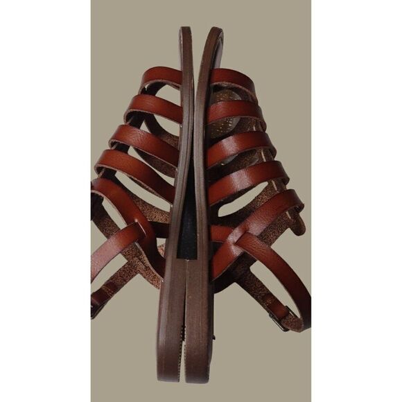 Madden Girl Women's Strapper Style Brown Gladiator Slingback Sandals Size 7M - Picture 6 of 10